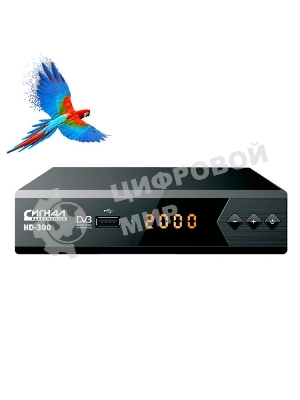 Ресивер эфирный цифровой DVB-T2 HD HD-300 металл, дисплей DOLBY DIGITAL, Сигнал