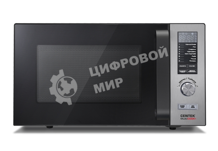 Микроволновая печь Centek CT-1588 серебристый, 25 л, 900 Вт, переключатели - кнопки, поворотный механизм