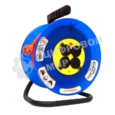 Удлинитель на катушке 4х30 м с заземл. 16А IP44 ВЕМ-250 термо ПВС 3х1.5 розетки с защ. крышкой UNIVersal 9634174