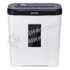 Шредер Deli E9939 белый (секр.P-4)/фрагменты/5лист./12лтр./скобы