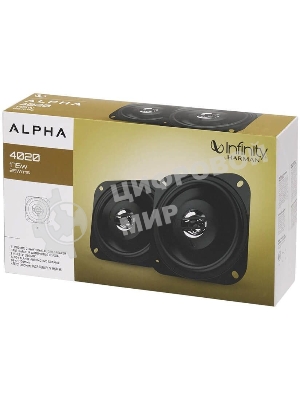 Колонки автомобильные Infinity Alpha 4020 (без решетки) 175Вт 88дБ 4Ом 10см (4дюйм) (ком.:2кол.) коаксиальные двухполосные