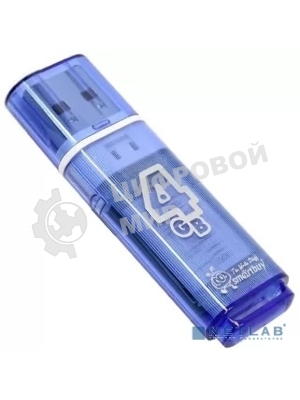 Флешка USB Smartbuy Glossy series Blue (SB4GbGS-B), 4Gb, USB 2.0, R/W 25/15, синий