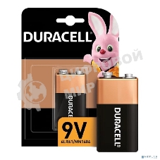 Батарейка Duracell 6LR61-1BL/6LF22 9V (1 шт. в уп-ке) алкалиновые, крона MN1604
