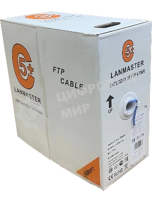 Кабель информационный Lanmaster LAN-5EUTP-PT-LSZH-WH кат.5E UTP 4 пары 24AWG LSZH внутренний 305м белый