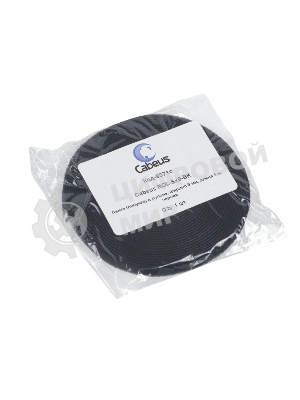 Лента липучая Cabeus, 9 мм Ш, 5 000 мм Д, полиамид, черный