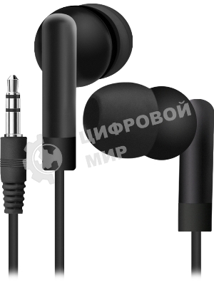 Наушники проводные Defender Basic 210 черный, внутриканальные, Jack 3.5 мм