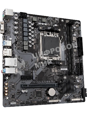 Материнская плата Gigabyte B650M S2H (V1.2/V1.4), AM5, AMD B650, 2xDDR5, 4xSATA, 1xM.2, 1xPCI-E 4.0 x16, 3xUSB-A 3.2 Gen 1, 1xUSB-C 3.2 Gen 1, 1x 1Gb LAN, 3x3.5 мм, 7.1, Micro-ATX