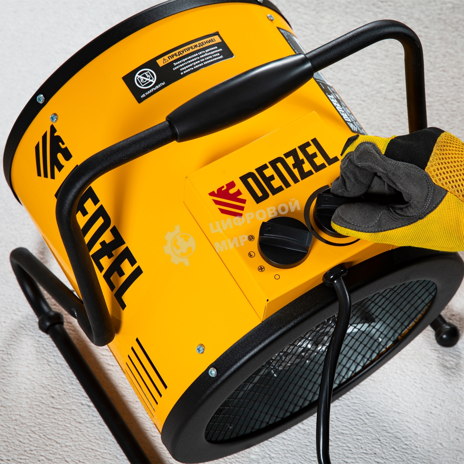 Тепловая пушка Denzel SFH-9000 400 В, 720 м3/ч, 3 реж. вентилятор, 6000/9000 Вт