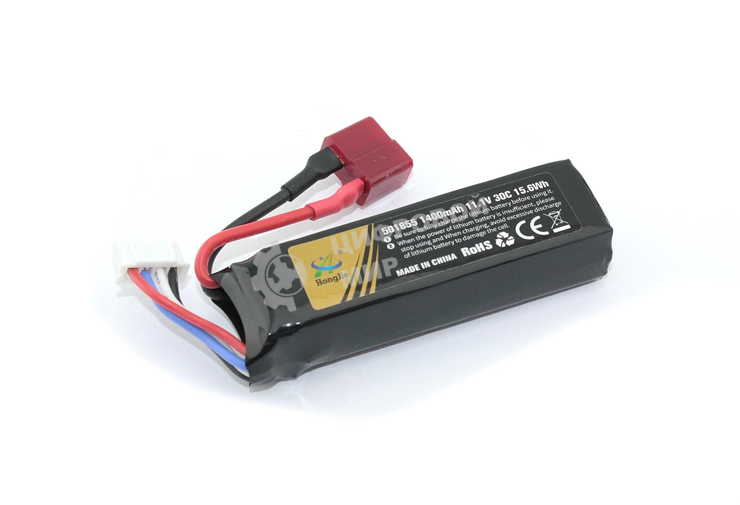 Портативный аккумулятор Li-Pol 11.1V 401855 1400mAh разъем T-plug