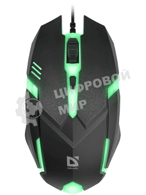 Мышь проводная Defender Cyber MB-560L черный, 1200 dpi, USB, кнопки - 3