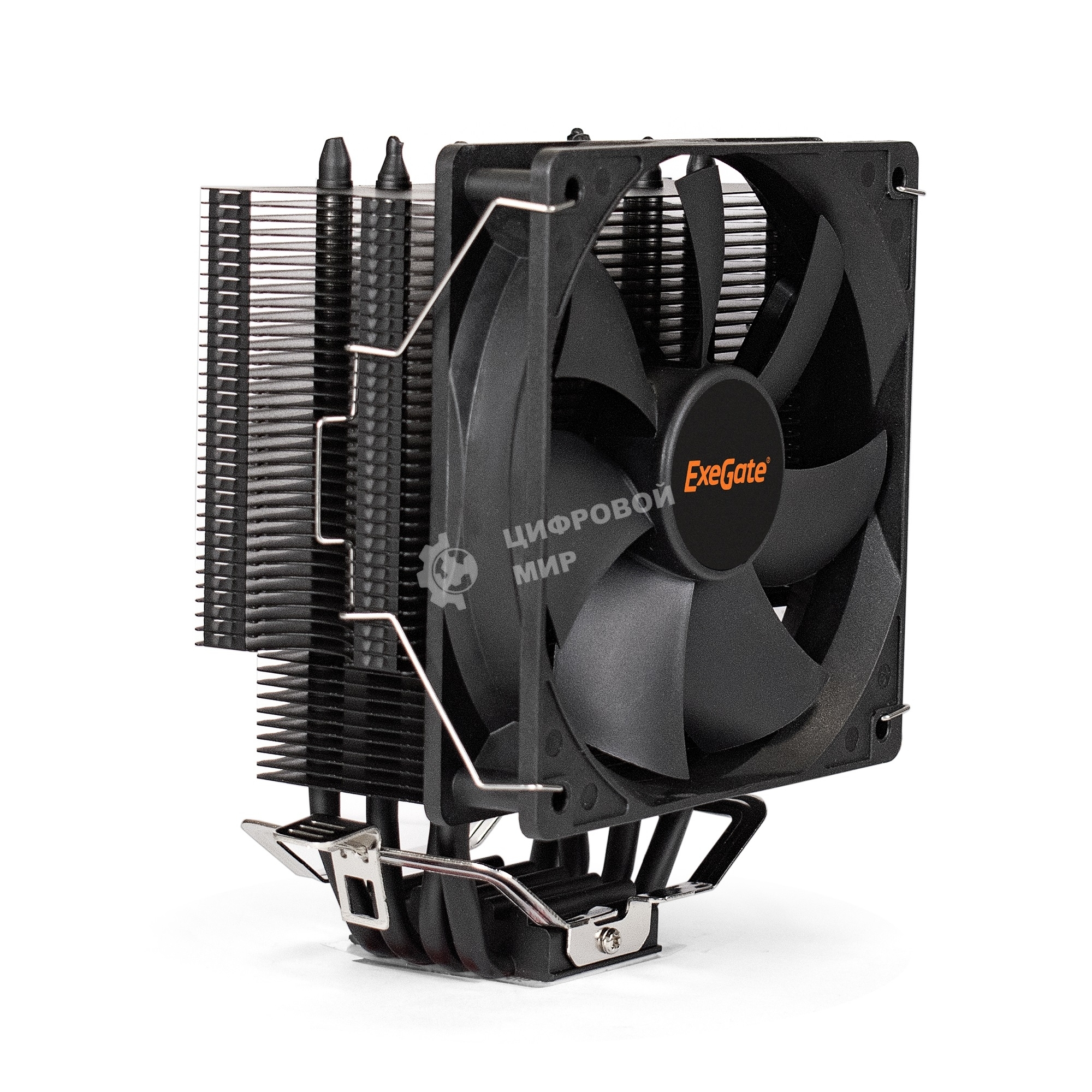 Кулер для процессора ExeGate Dark Magic EXX400-PWM серебристый, 120 мм, алюминий/медь, 2100 об/мин, 24 дБ, 4 pin, 140 Вт, 155 мм