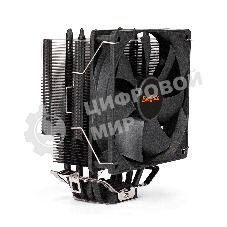 Кулер для процессора ExeGate Dark Magic EXX400-PWM серебристый, 120 мм, алюминий/медь, 2100 об/мин, 24 дБ, 4 pin, 140 Вт, 155 мм