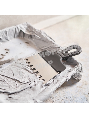 Шпатель фасадный Rexant 150 мм зуб 10х10 нержавеющая сталь, пластмассовая рукоятка