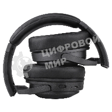 Беспроводные/проводные наушники Digma BT-20 ANC черный, накладные, Bluetooth + проводной, активное шумоподавление, складная конструкция, до 15 ч