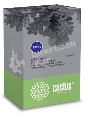 Картридж матричный Cactus CS-SP200 фиолетовый (12.7 мм x3 м, 1 000 000 знаков) для Star SP200/212FC/212FD/242/298