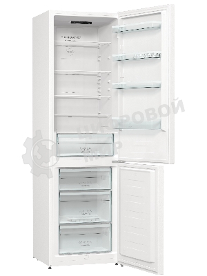 Холодильник Gorenje NRK6201EW4 белый двухкамерный 235/96 л морозилка снизу, No Frost