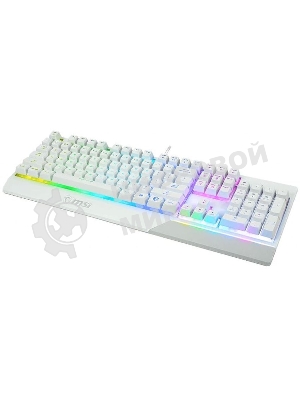 Клавиатура проводная MSI Vigor GK30 белый USB Multimedia for gamer LED (подставка для запястий)