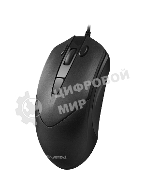 Мышь проводная SVEN RX-100 черный, 4000 dpi, USB, кнопки - 6