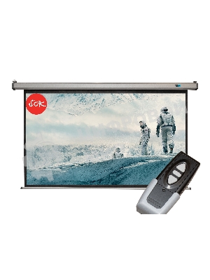 Экран Pro 200x112см Motoscreen 16:9 настенно-потолочный(моторизованный) 90' фибергласс, серый корпус