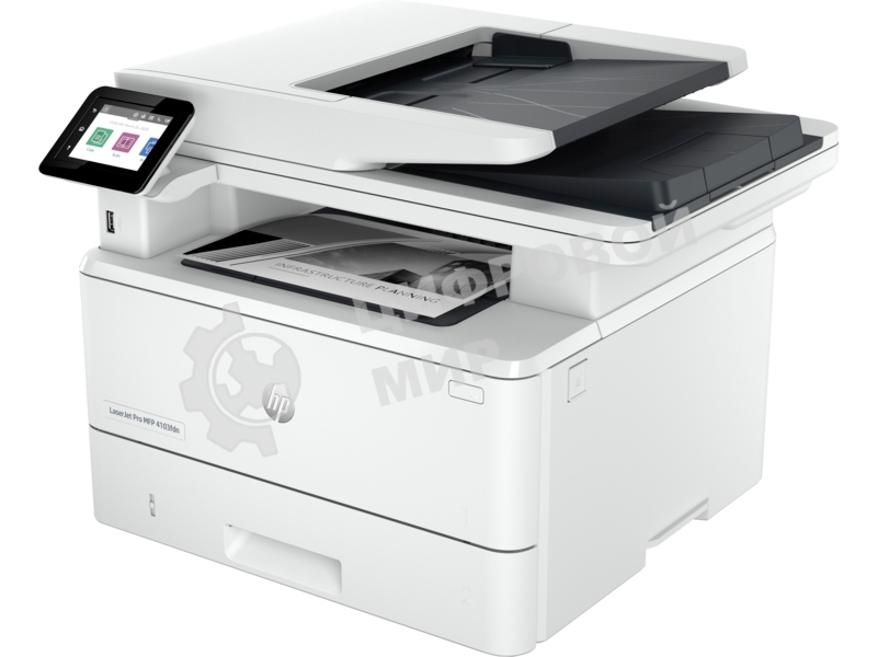 МФУ лазерное HP LaserJet Pro 4103fdn (2Z628A), A4, ч/б, печ. до 40 стр/мин., скан. до 29 стр/мин. (ч/б) 20 стр/мин. (цвет), 1200 x 1200 dpi, USB, RJ-45, Air Print, Mopria