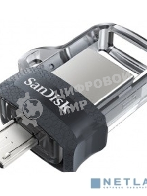 Флешка USB SanDisk DD3 Ultra (SDDD3-032G-G46), 32Gb, USB 3.0/microUSB, R/W 130/30, черный
