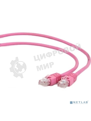 Патч-корд UTP Cablexpert cat.5e, 0.5м, литой, многожильный, розовый