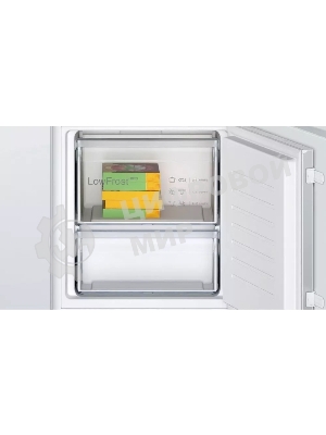Встраиваемый холодильник Bosch Serie 2 KIV87NS306 белый двухкамерный 209/63л морозилка снизу