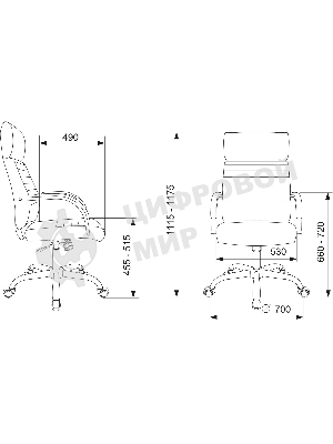 Кресло Бюрократ T-8010SL/IVORY слоновая кость, экокожа