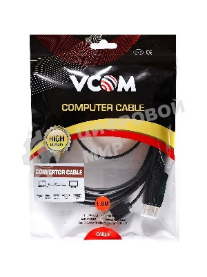 Кабель-переходник HDMI(M) +USB---> DP(M) 4K*60Hz 1.8M, VCOM