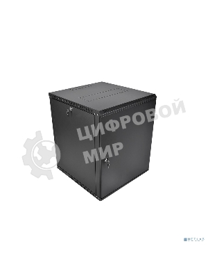 Шкаф телекоммуникационный настенный разборный ЦМО ЭКОНОМ 15U (600 350) дверь металл, черный