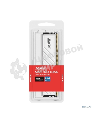 Оперативная память XPG Spectrix D35G RGB, DDR4, 16GB, 3200MHz, CL16, UDIMM, с радиатором, RGB, белый