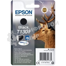 Картридж струйный Epson T1301 (C13T13014012/C13T13014010) черный, 25.4 мл, для SX520WD/SX620FW/BX525WD/BX625FWD