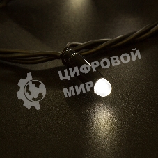Гирлянда Neon-night Нить 10м, постоянное свечение, черный ПВХ, 230В, теплый белый