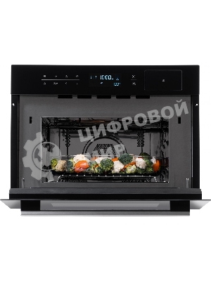 Духовой шкаф электрический Weissgauff OEMS 459 PDB черный, встраиваемый