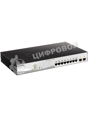 Коммутатор D-Link DGS-1210-10MP/FL 8G 2SFP 130W управляемый