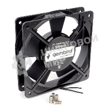 Вентилятор для корпуса Gembird черный, 120 мм, 2100 об/мин, 37.5 дБ, 2 pin