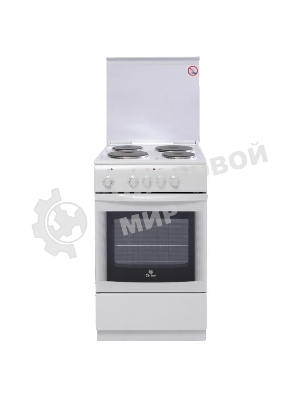 Плита электрическая De Luxe 5004.13э КР белый, конфорок 4 шт, духовка 43 л, 50 см x 85 см x 50 см