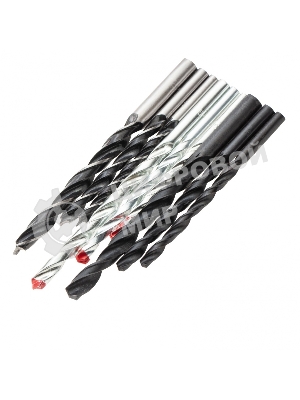 Набор сверл Sparta по бетону 5-6-8 мм, металлу 5-6-8 мм, дереву 5-6-8 мм, 9 шт. цилин. хвостовик