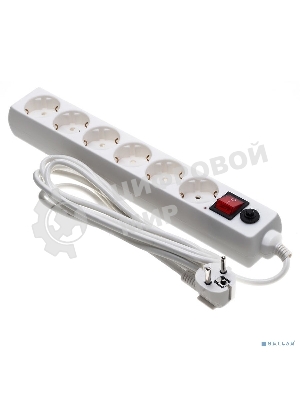 Сетевой фильтр Buro 600SH-16-3-W 3 м, 6 розеток, белый, коробка