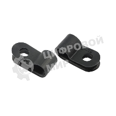 Кабельная скоба под винт Rexant 5 мм, черная, упаковка 50 шт.