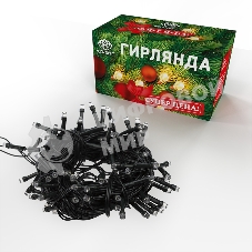 Гирлянда светодиодная Neon-night универсальная Уличная 100 LED белые 10 метров с контроллером