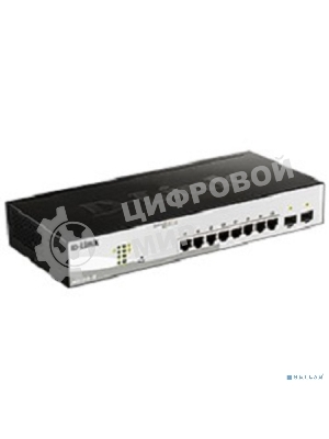 Коммутатор D-Link DGS-1210-10/F1A настраиваемый настольный 8x10/100/1000BASE-T