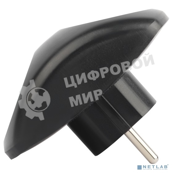 Разветвитель электрический SPx-2-B на 2 розетки без заземл. 10А черный Эра Б0059720