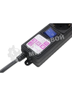 Фильтр-удлинитель PC 3 м 6 р, черный 16А, SPG6-B2