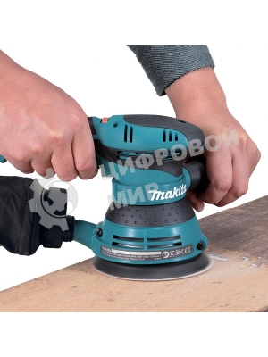Шлифовальные машины Makita BO5041K ЭШМ, 300Вт,ф125мм,4000-12000об\м,ампл-2.8мм,1.4кг,чем,п\сборник,доп.рукоятка