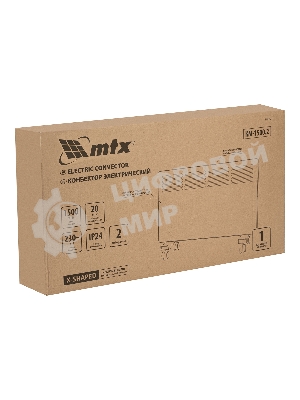 Конвектор электрический MTX КМ-1500.2 белый, 1500 Вт, 20 м2, термостат
