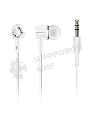 Проводные наушники Sven E-110 белый, внутриканальные, Jack 3.5 мм