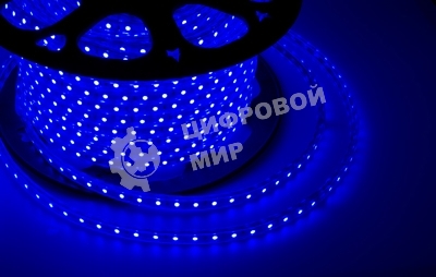 Лента светодиодная Neon-night 220 В, 10х7 мм, IP67, SMD 2835, 60 LED/m, цвет свечения синий, бухта 100 м