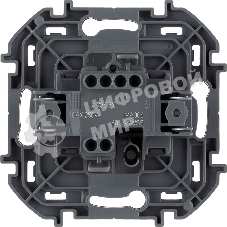 Переключатель 1-клавишный 10AX 250 В алюминий