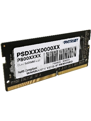 Оперативная память Patriot Signature, DDR4, 16GB (1x16 GB), 2666 MHz, CL19, SO-DIMM